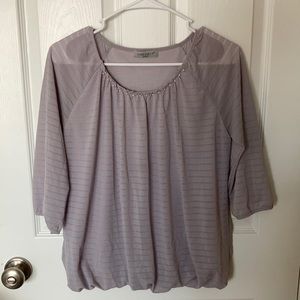 Grayish light purple beaded blouse